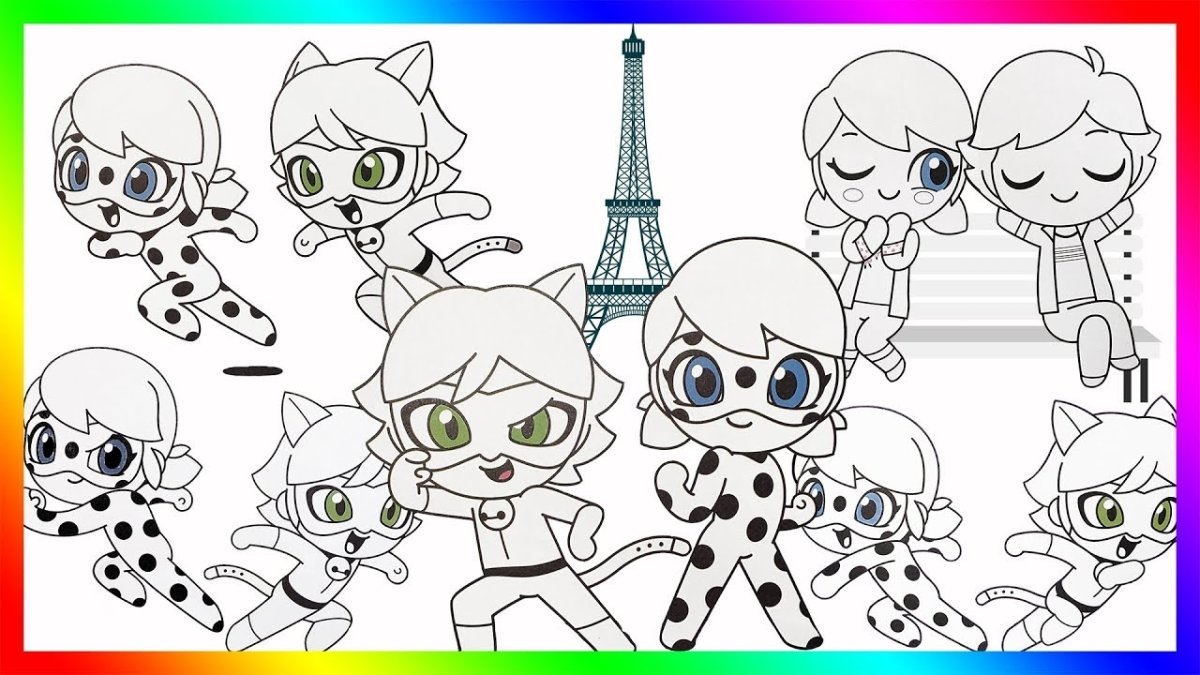 Раскраска леди баг и супер кот