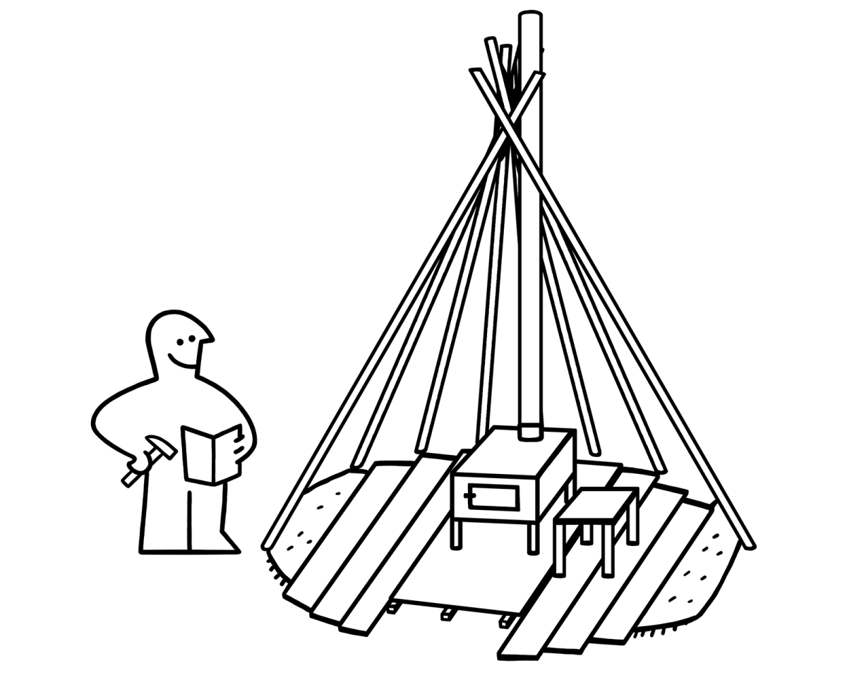 Иглу раскраска