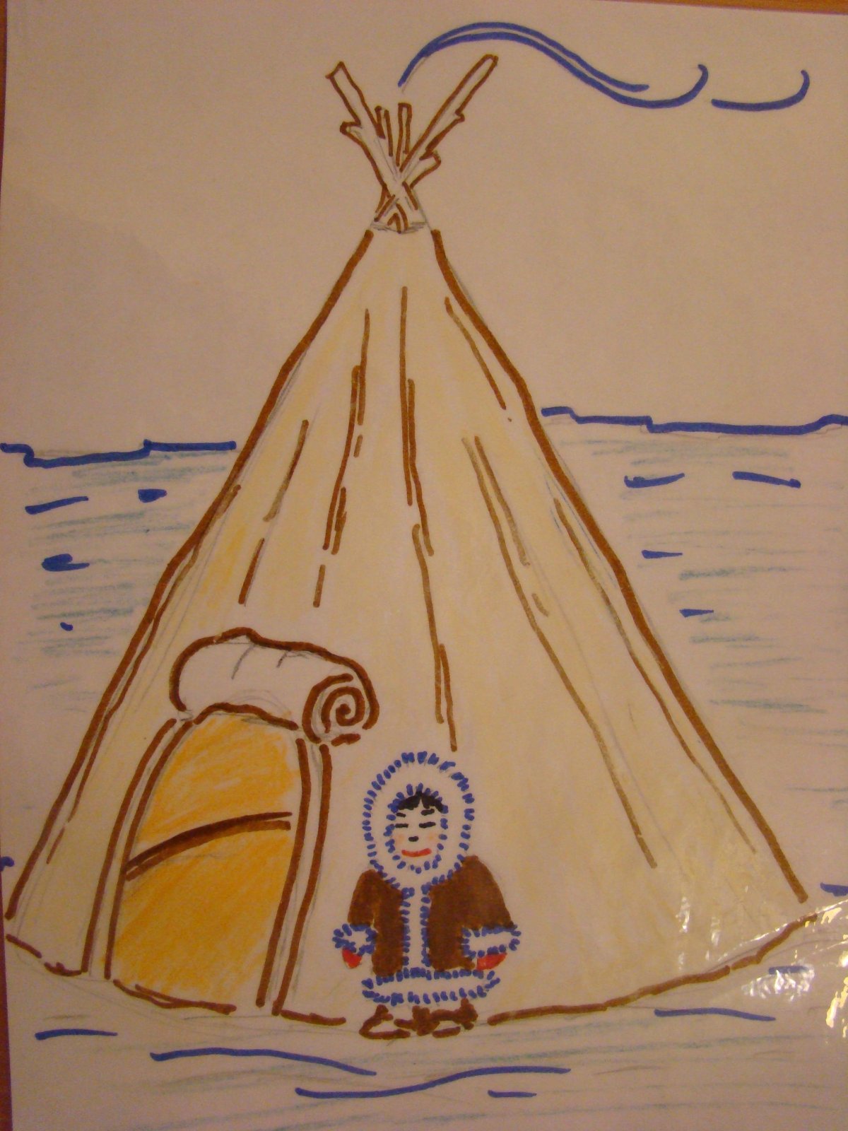 Иглу жилище на белом фоне