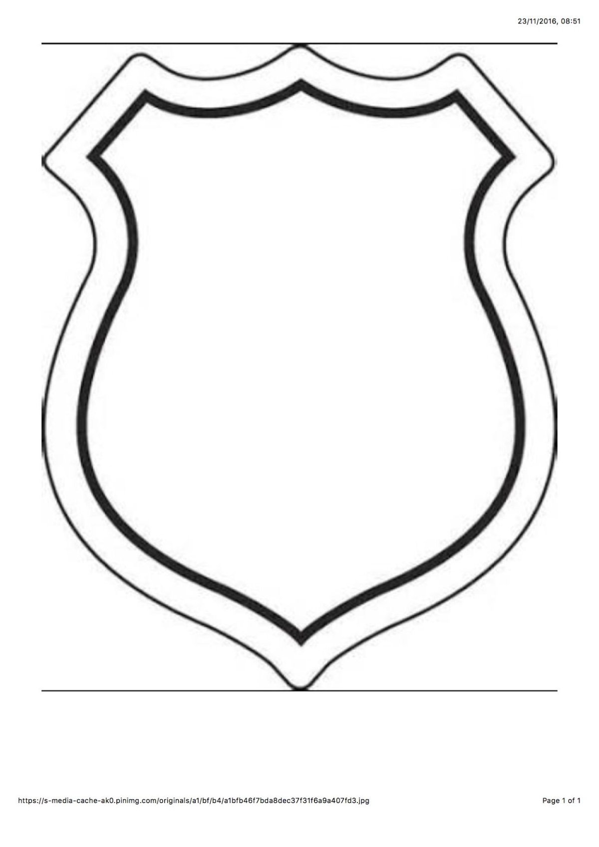 Формы щитов