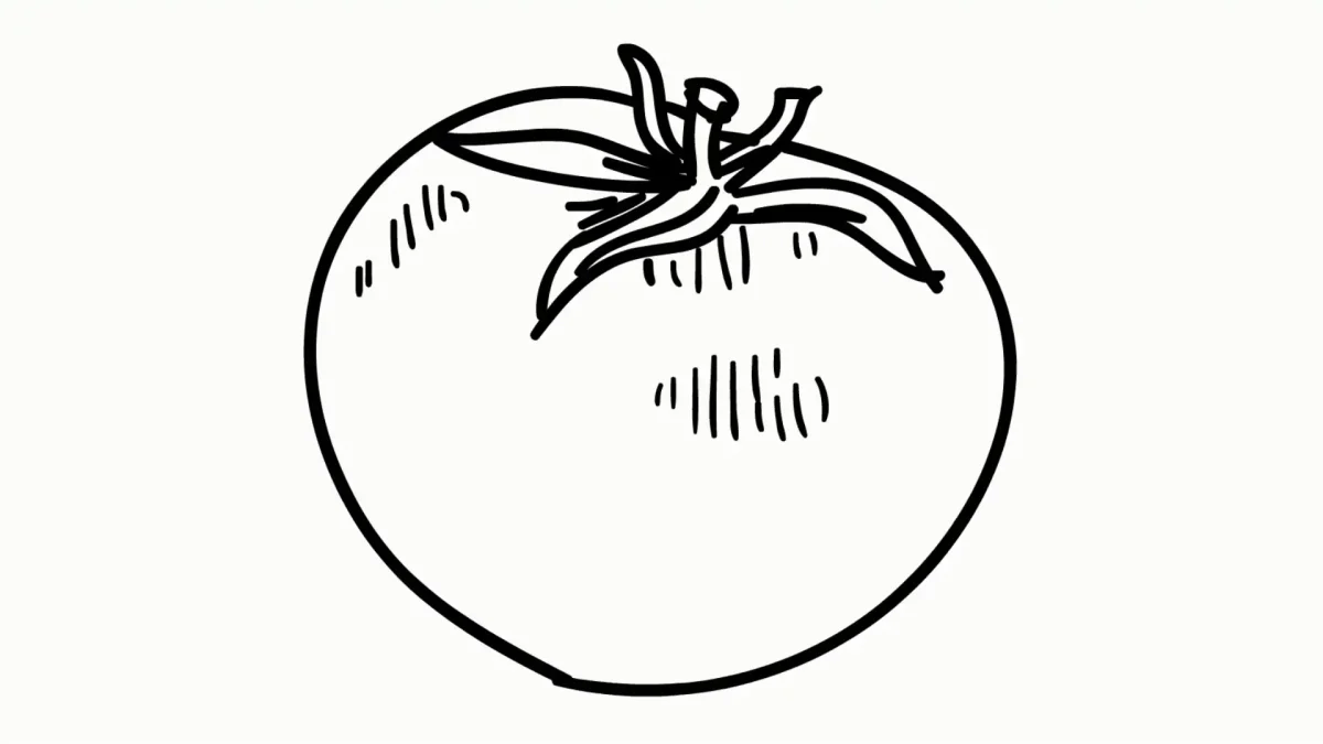Раскраска помидоры на грядке