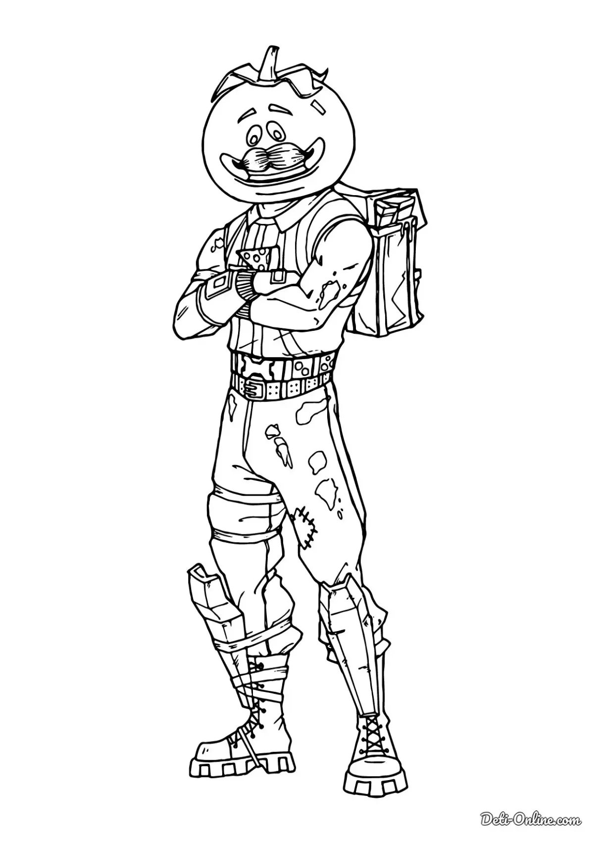 Веселый помидор раскраска