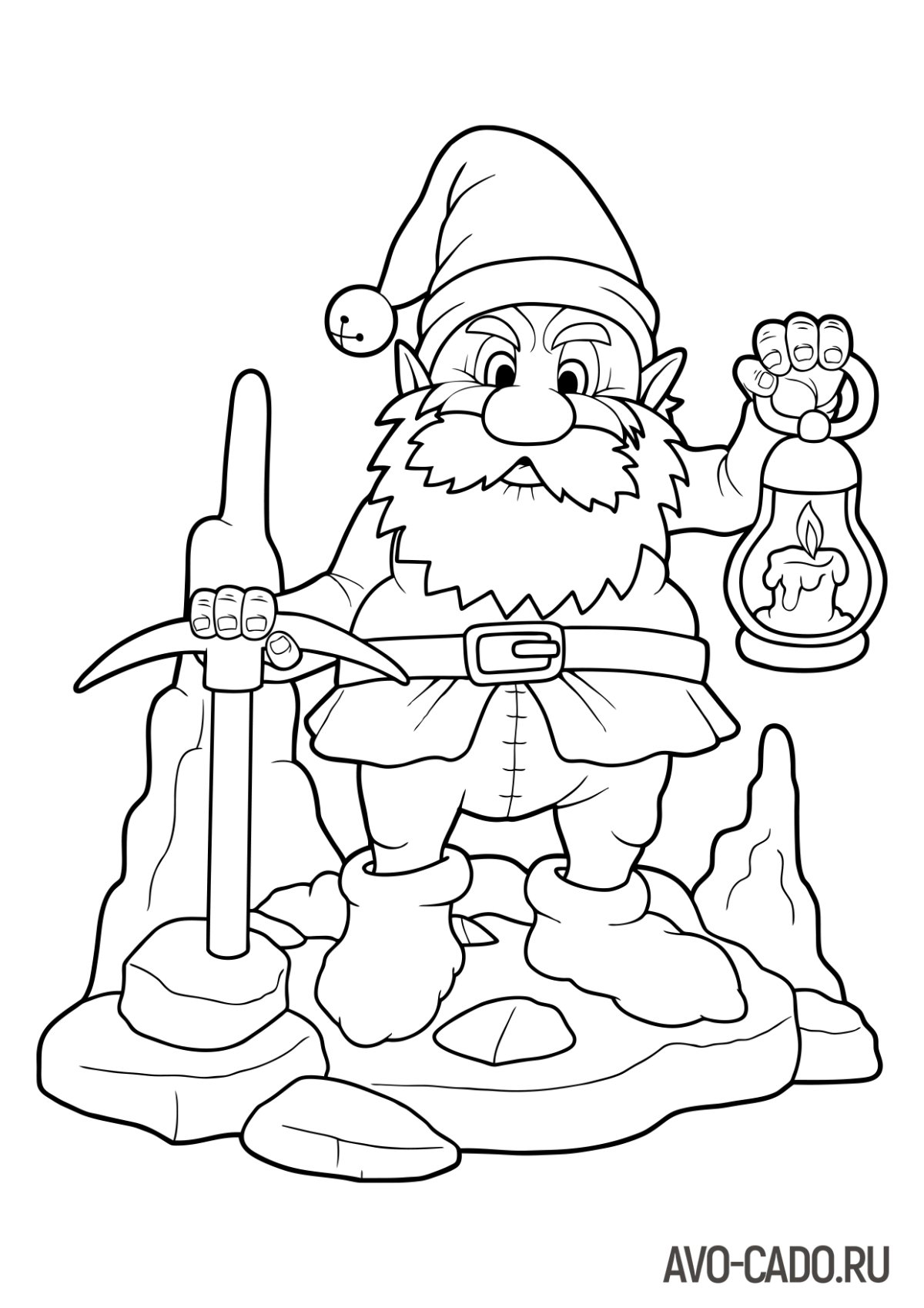 Найди и раскрась Гномы