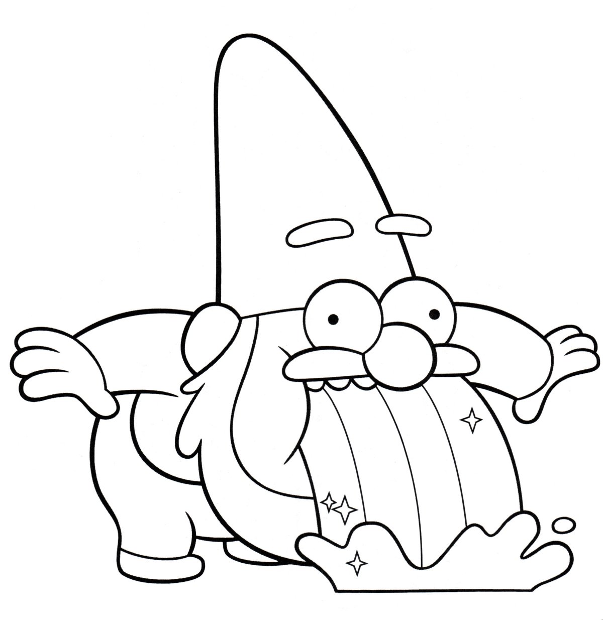 Гномы в шапочках раскраски