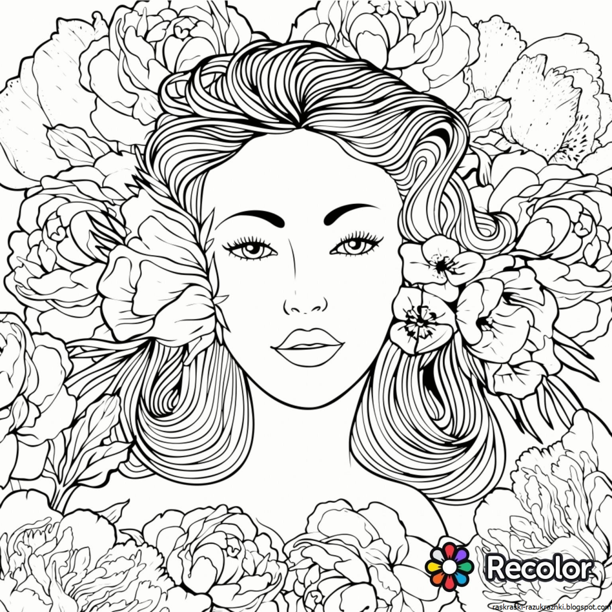 Раскраска женщина