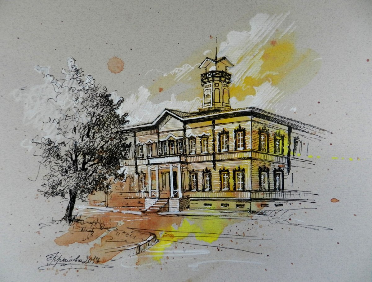 Воскресенский собор Череповец рисунок