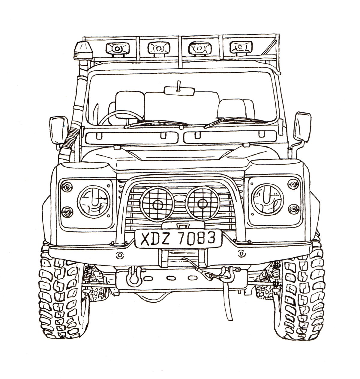 Раскраски Land Rover Defender 110