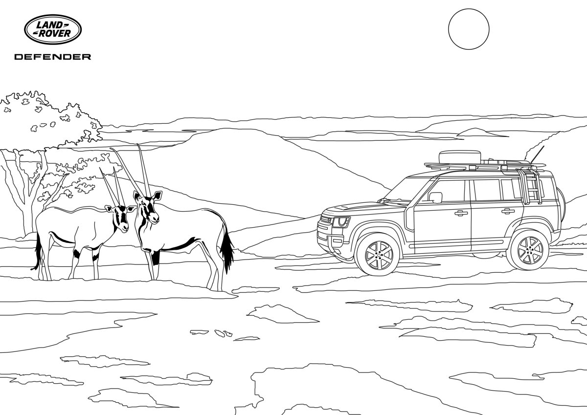 Раскраска ленд Ровер Дефендер