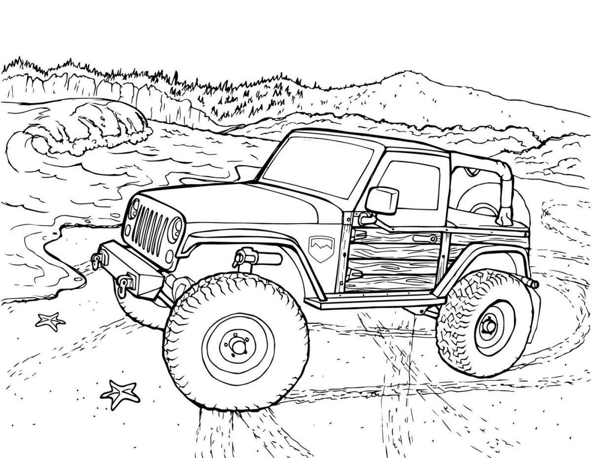 УАЗ Патриот рисунок вид сбоку off Road