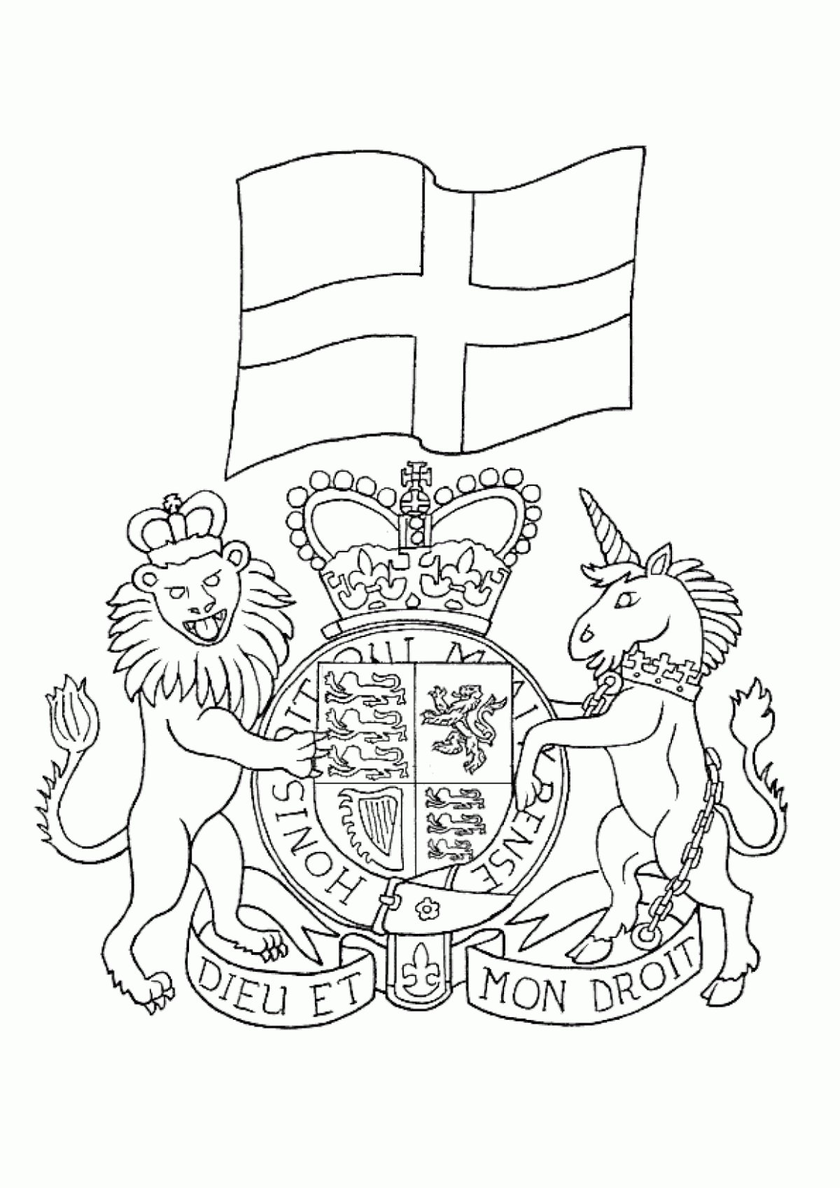 Раскраска сказочного герба