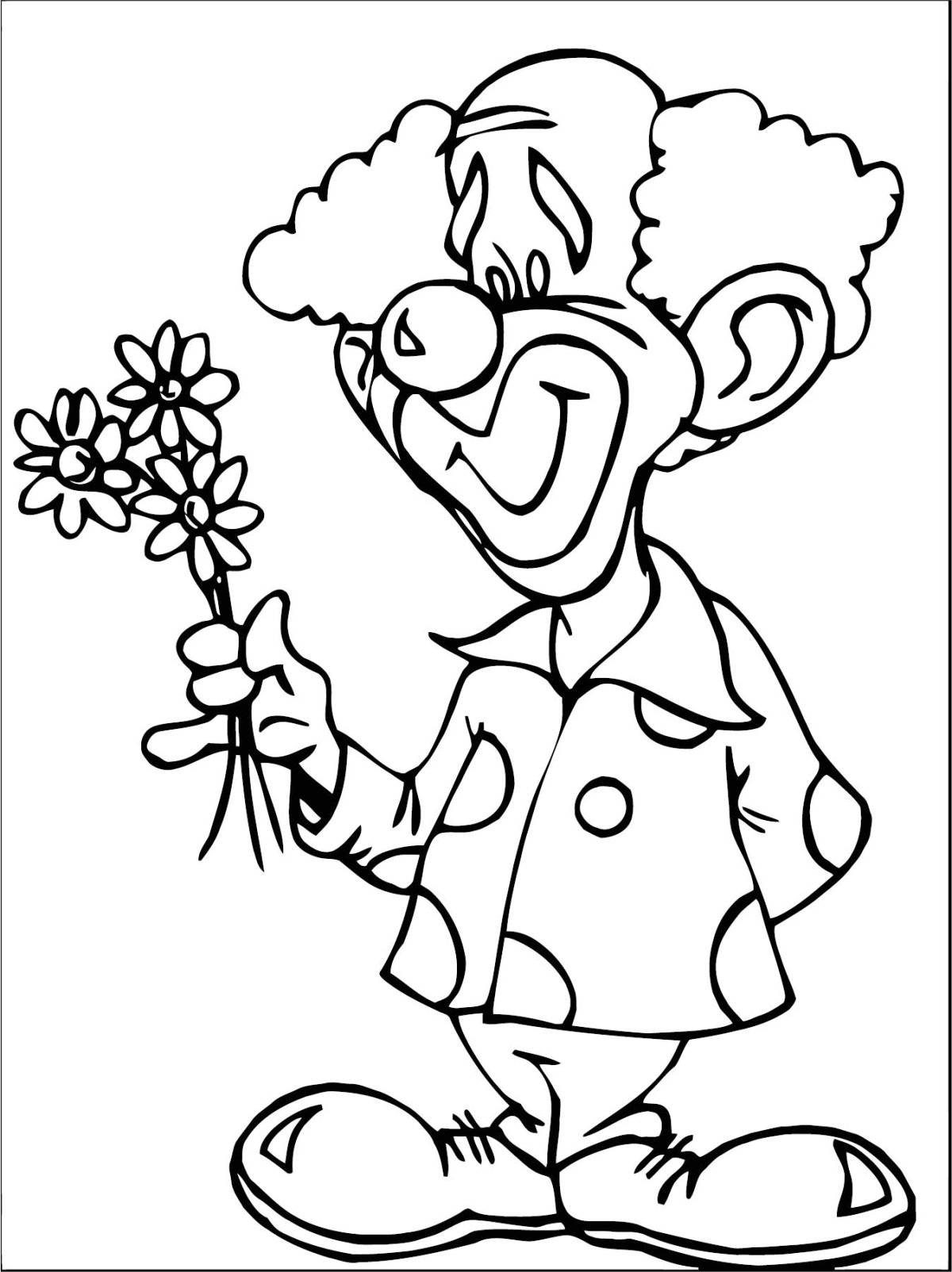 Девочка клоун раскраска