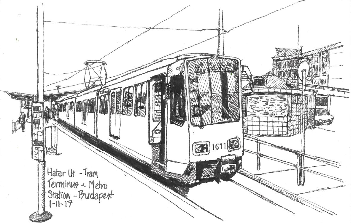 Трамвай сбоку рисунок