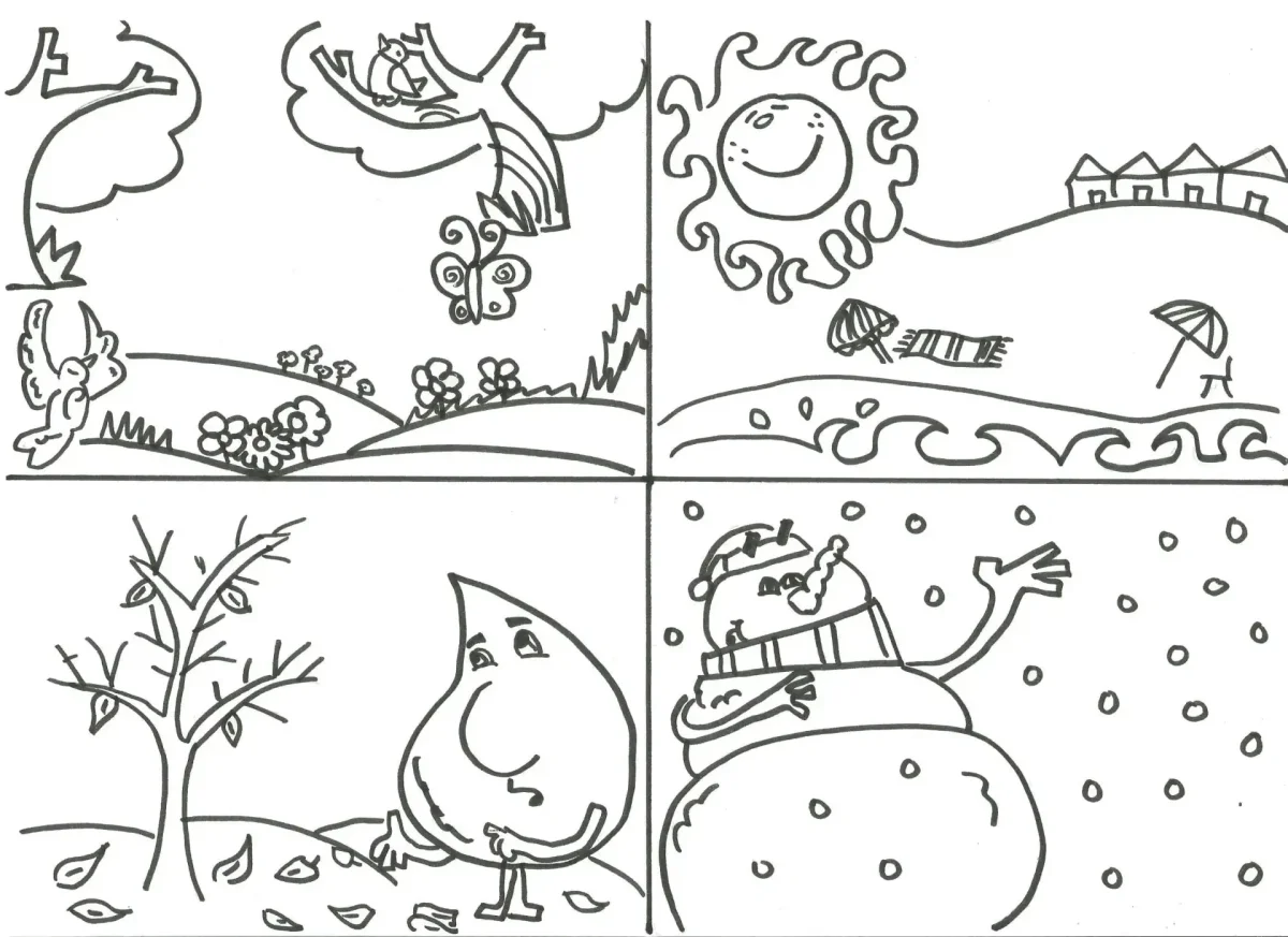 Раскраски о природе для дошкольников