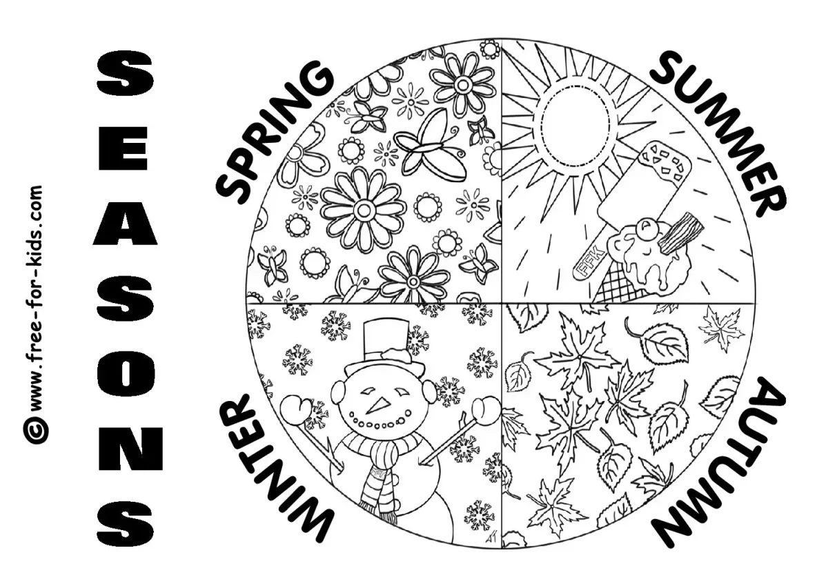 Раскраска сезоны года