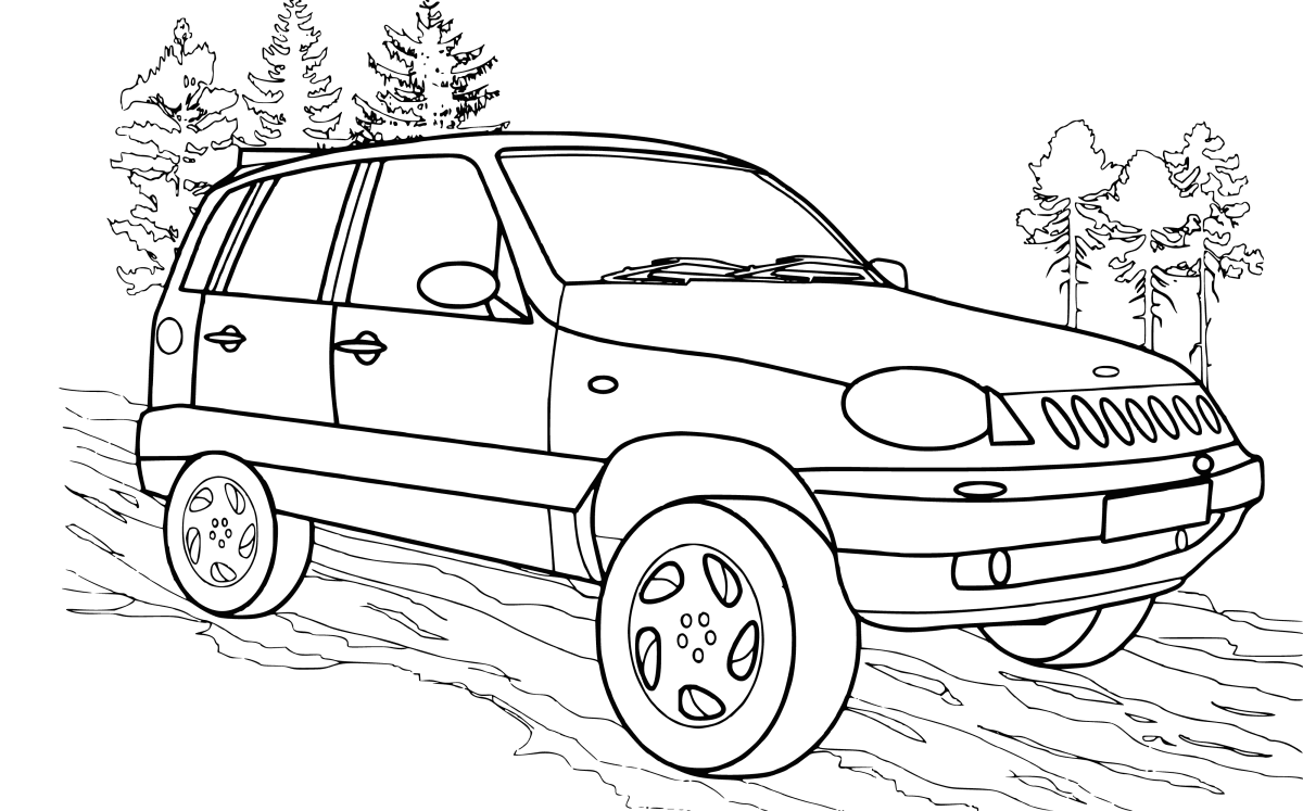 Раскраски Лада Нива 2121