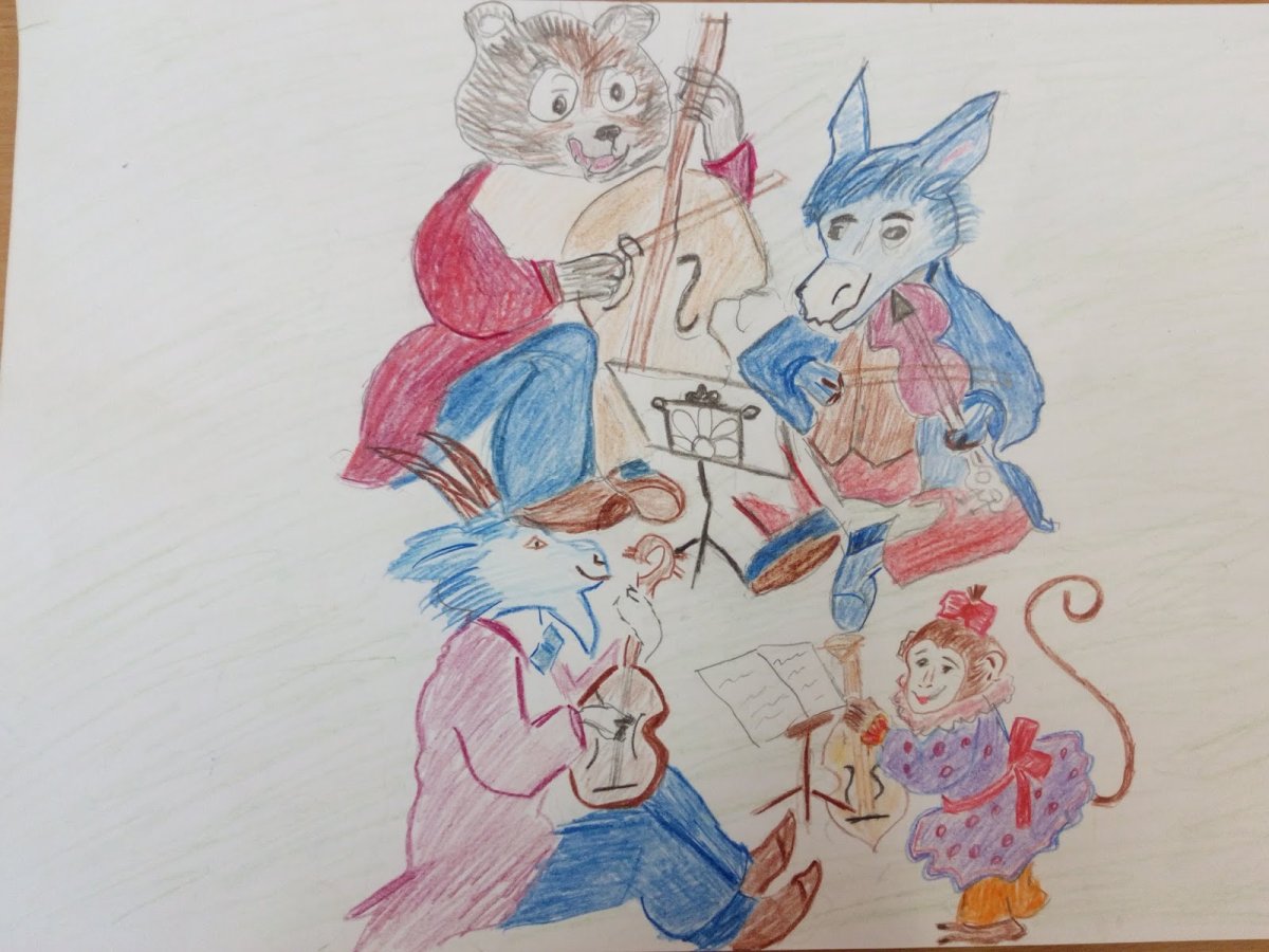 Иллюстрация к басне квартет 5 класс