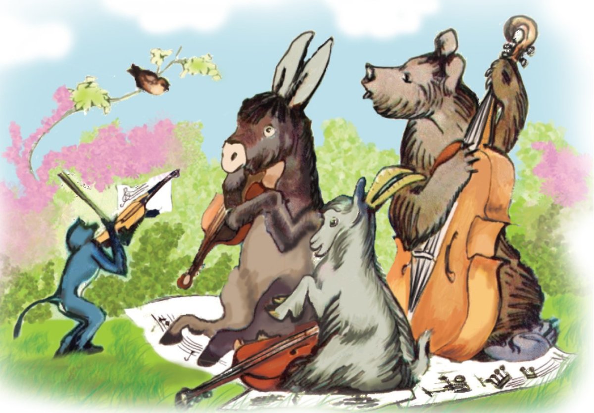 Иллюстрация к басне квартет