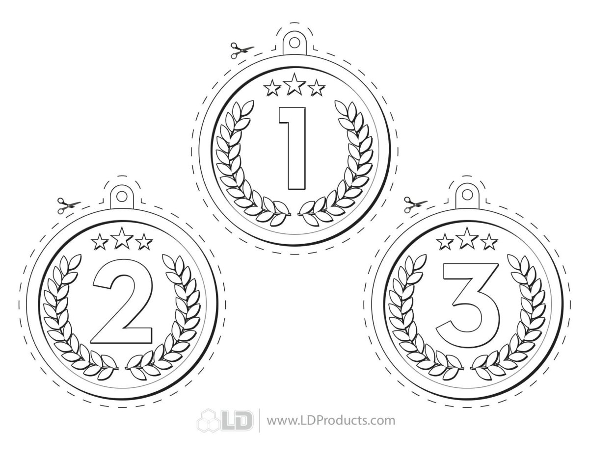 Медали для раскрашивания детям