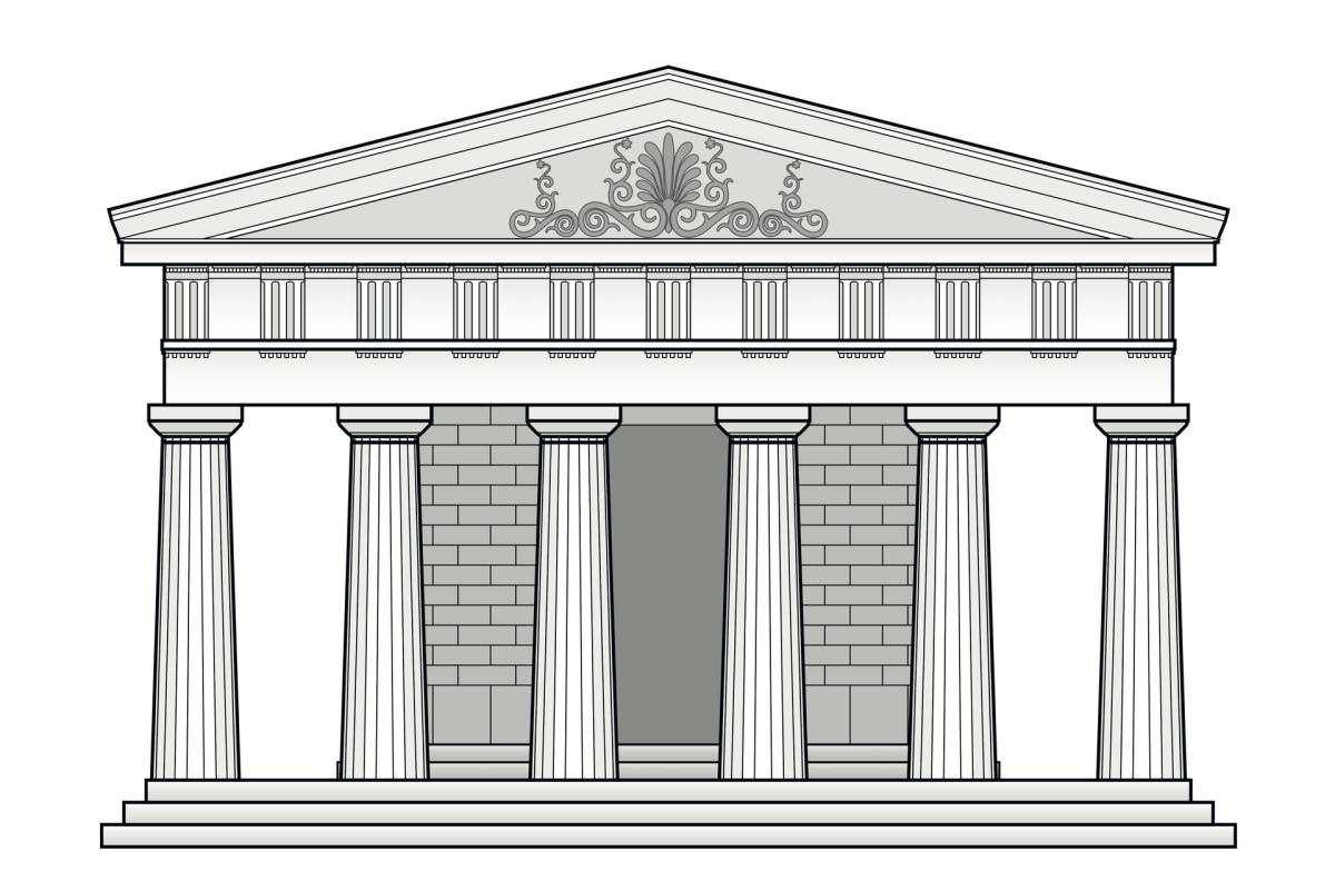 Древнегреческий храм вектор