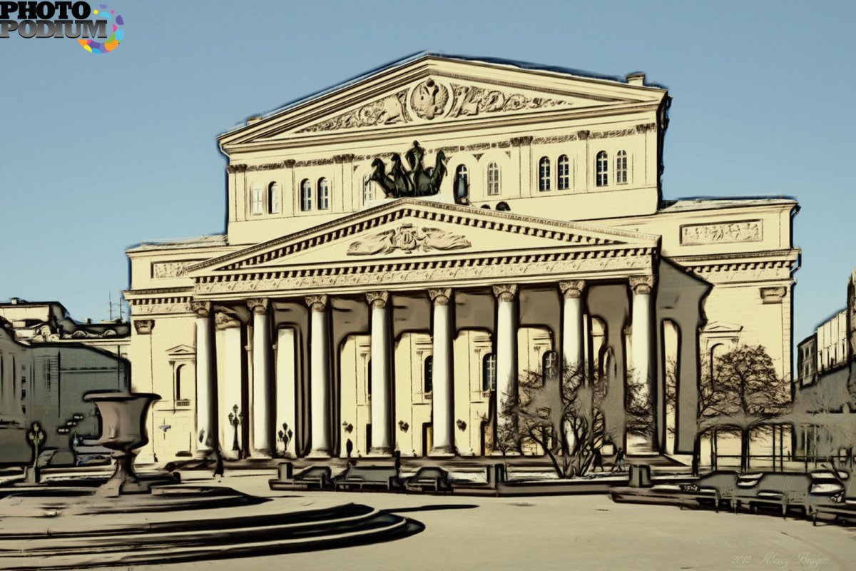 Москва большой театр зарисовка