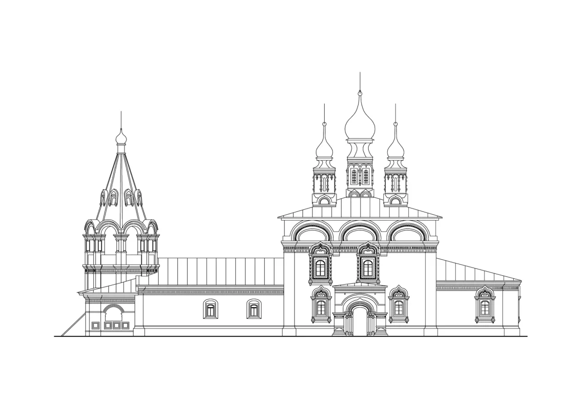 Силуэт Троицкого собора Соликамск