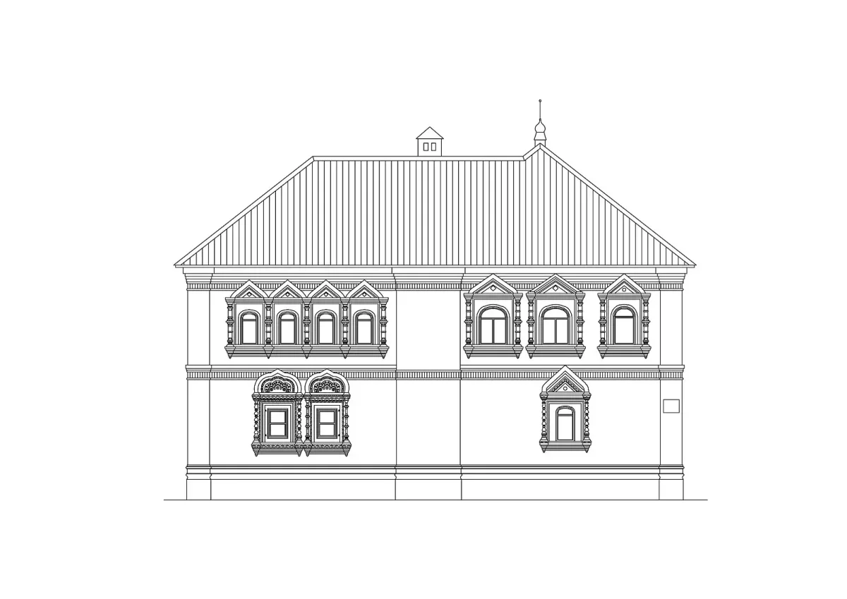 Дом воеводы Соликамск вектор