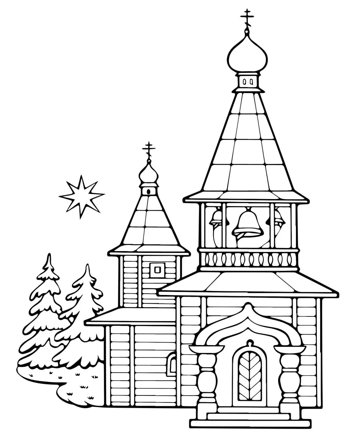 Храм раскраска для детей