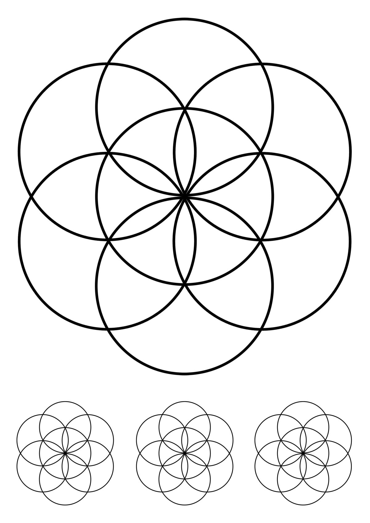 Узоры циркулем поэтапно