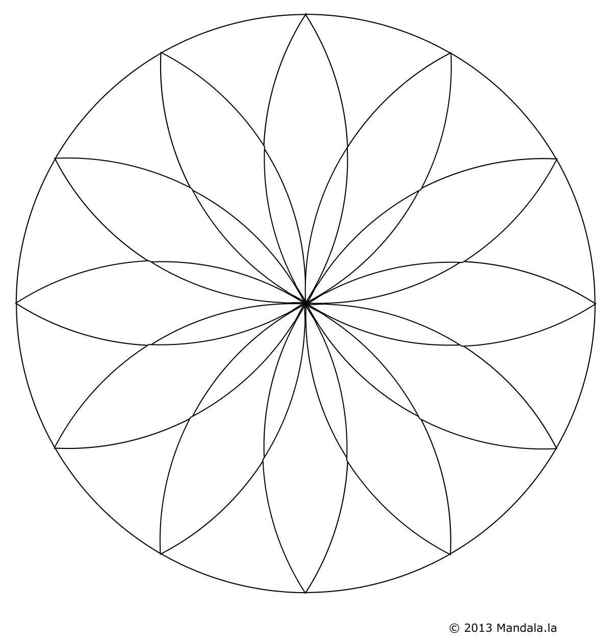Орнамент циркулем из кругов