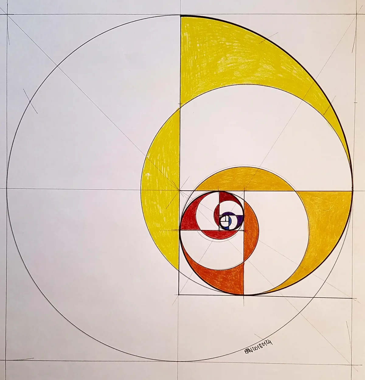 Спираль Фибоначчи композиция