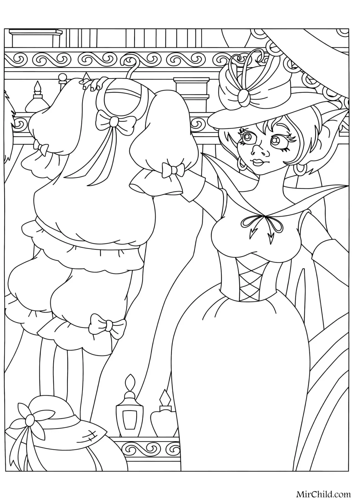 Раскраска Иван Царевич и серый волк 3 класс