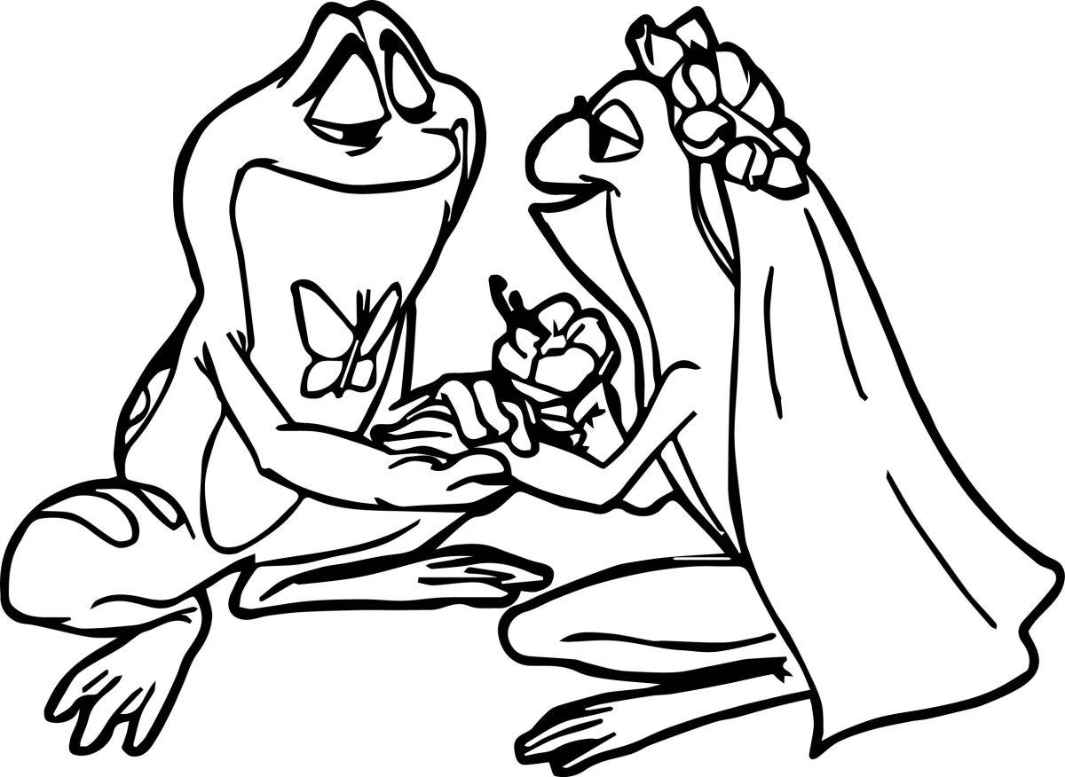 Раскраска лягушка головастик