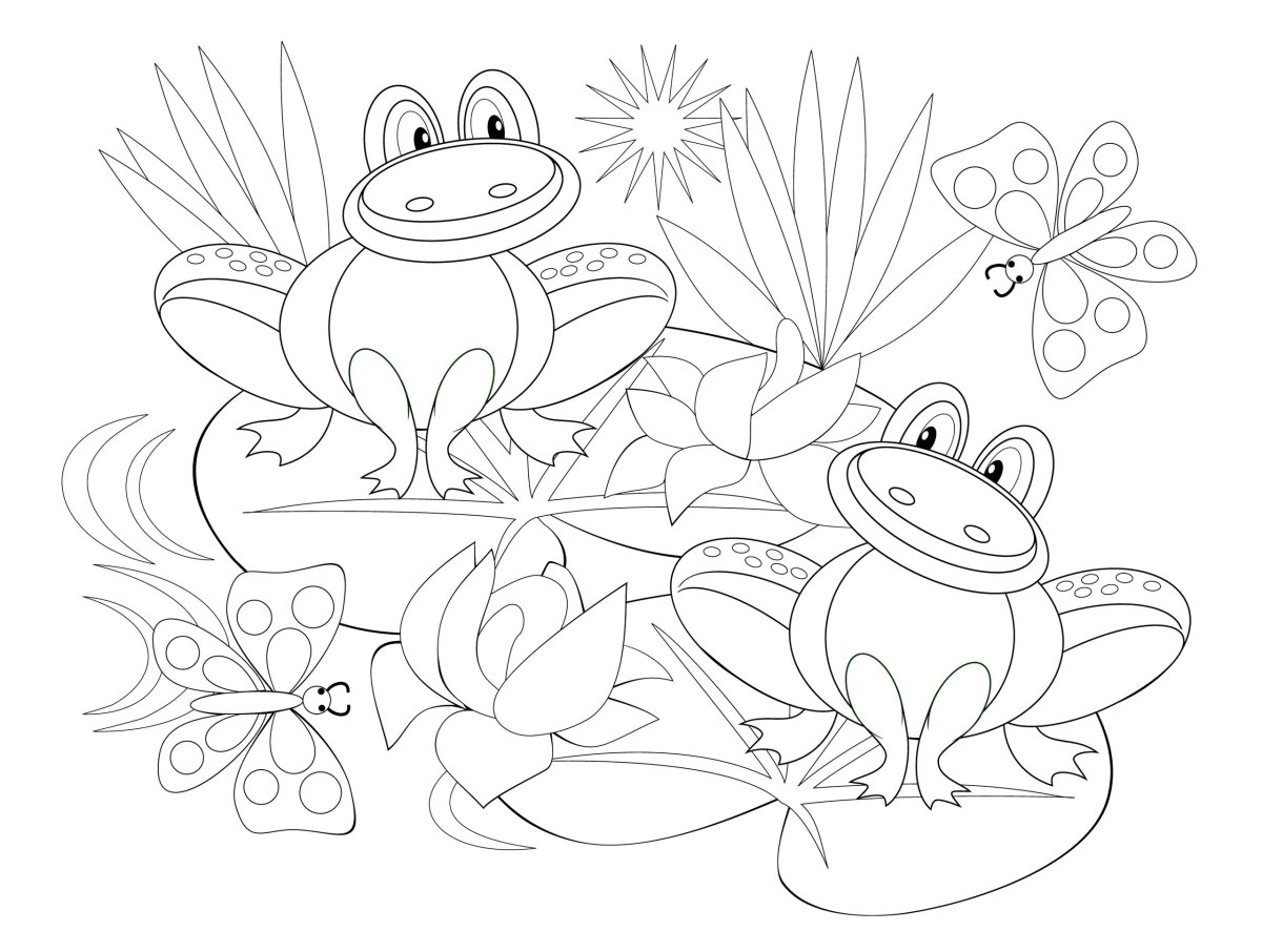 Принцесса лягушка на болоте рисунок