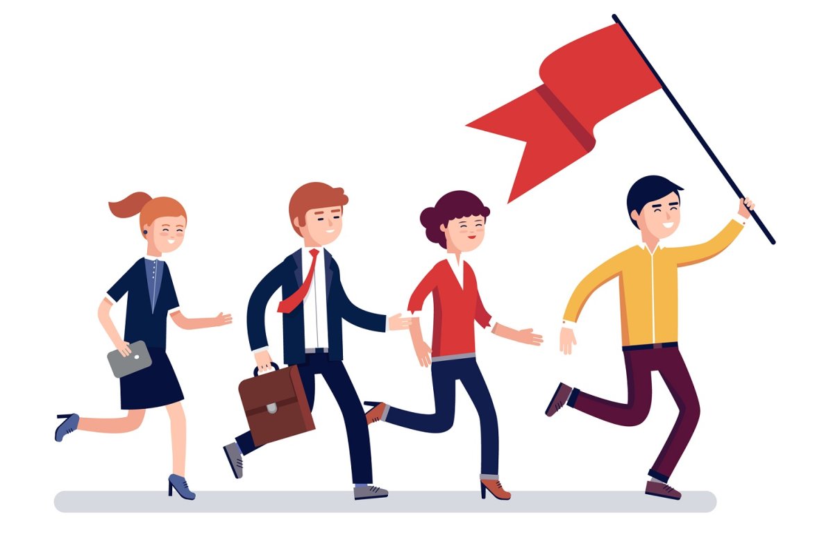 Иллюстрации бизнес Лидер