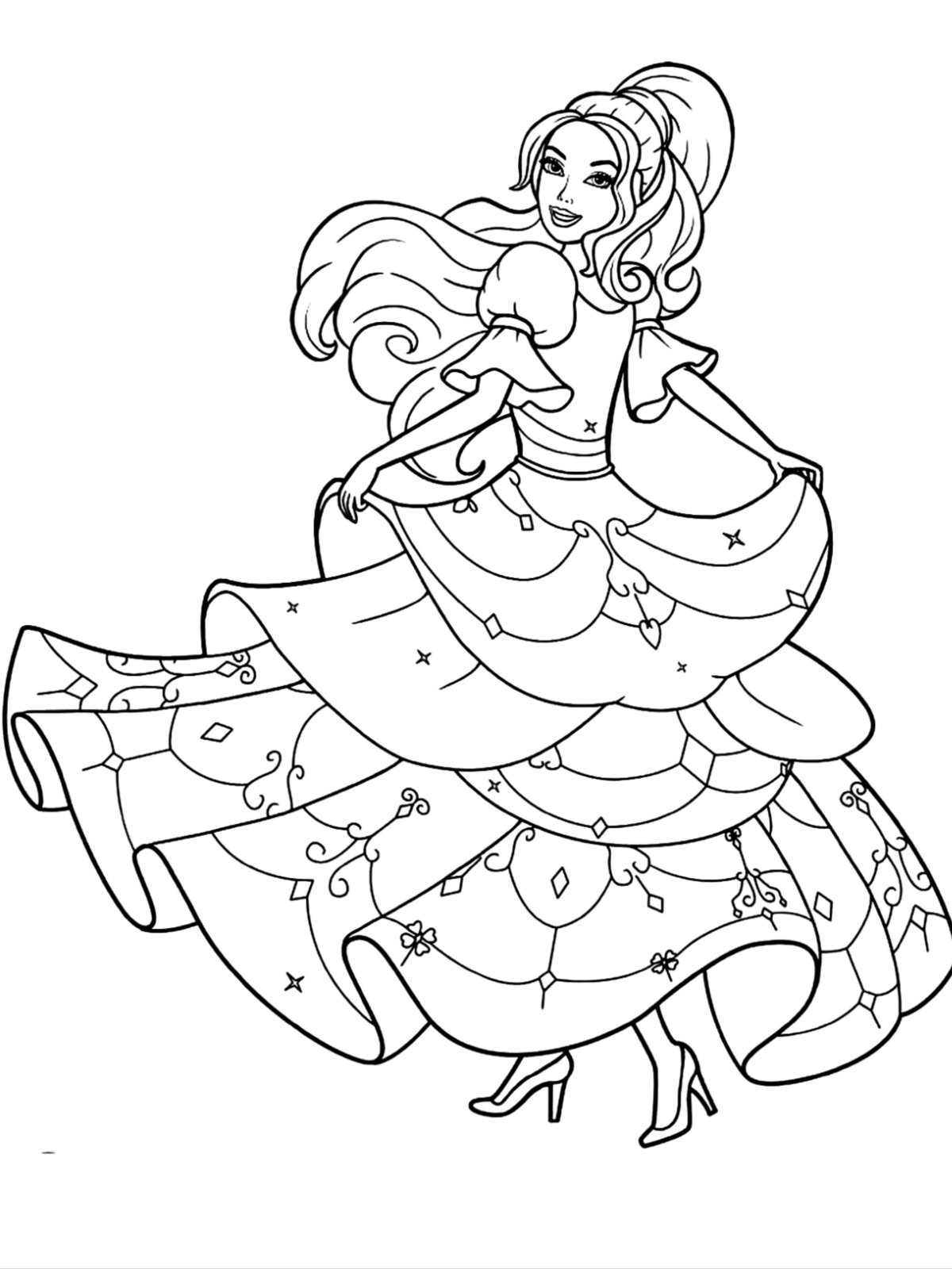 Белоснежка для вырезания раскраски