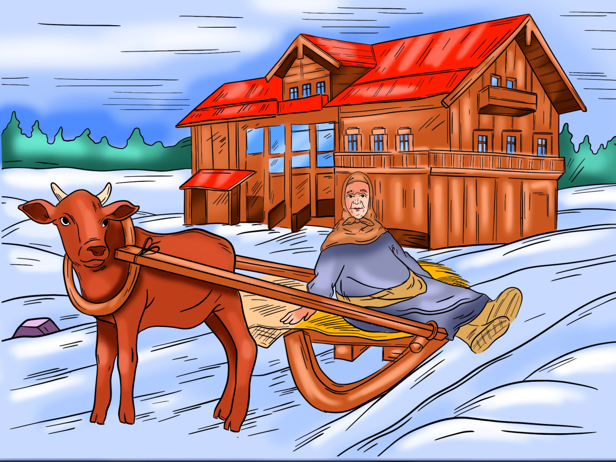 Сказка как старуха нашла лапоть