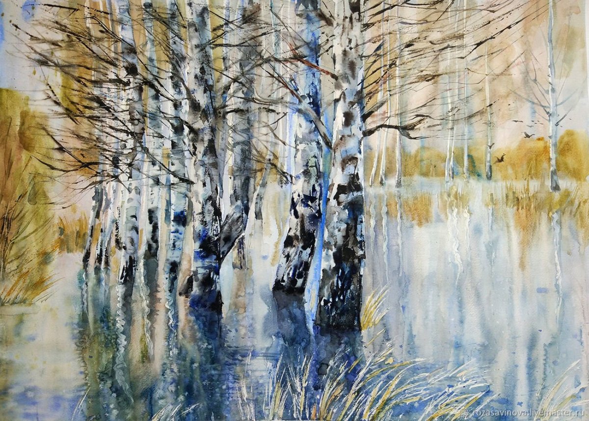 Весна в акварельной живописи