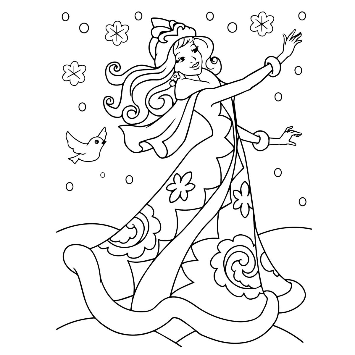 Хозяйка местной горы раскраска