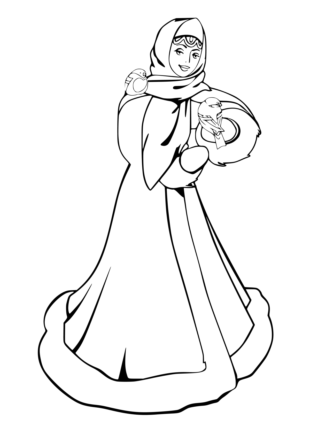 Сказка Снегурочка раскраска