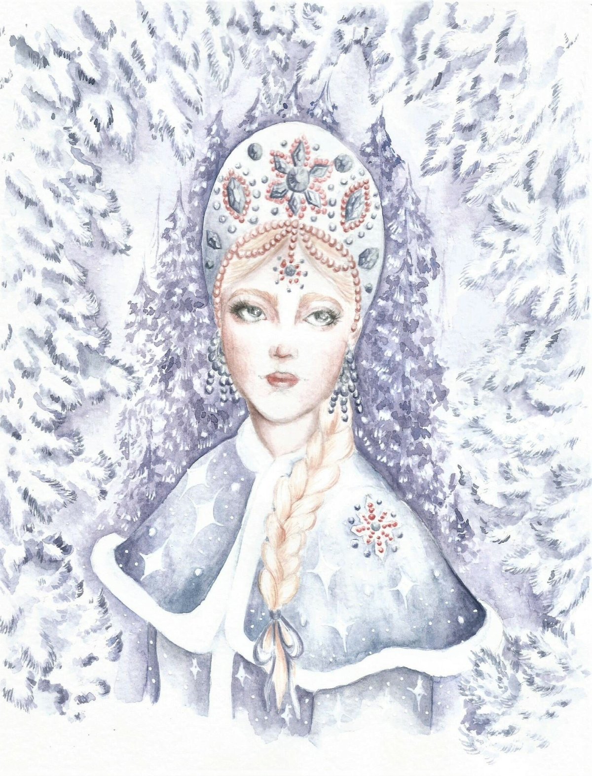 Раскраска Снегурочки