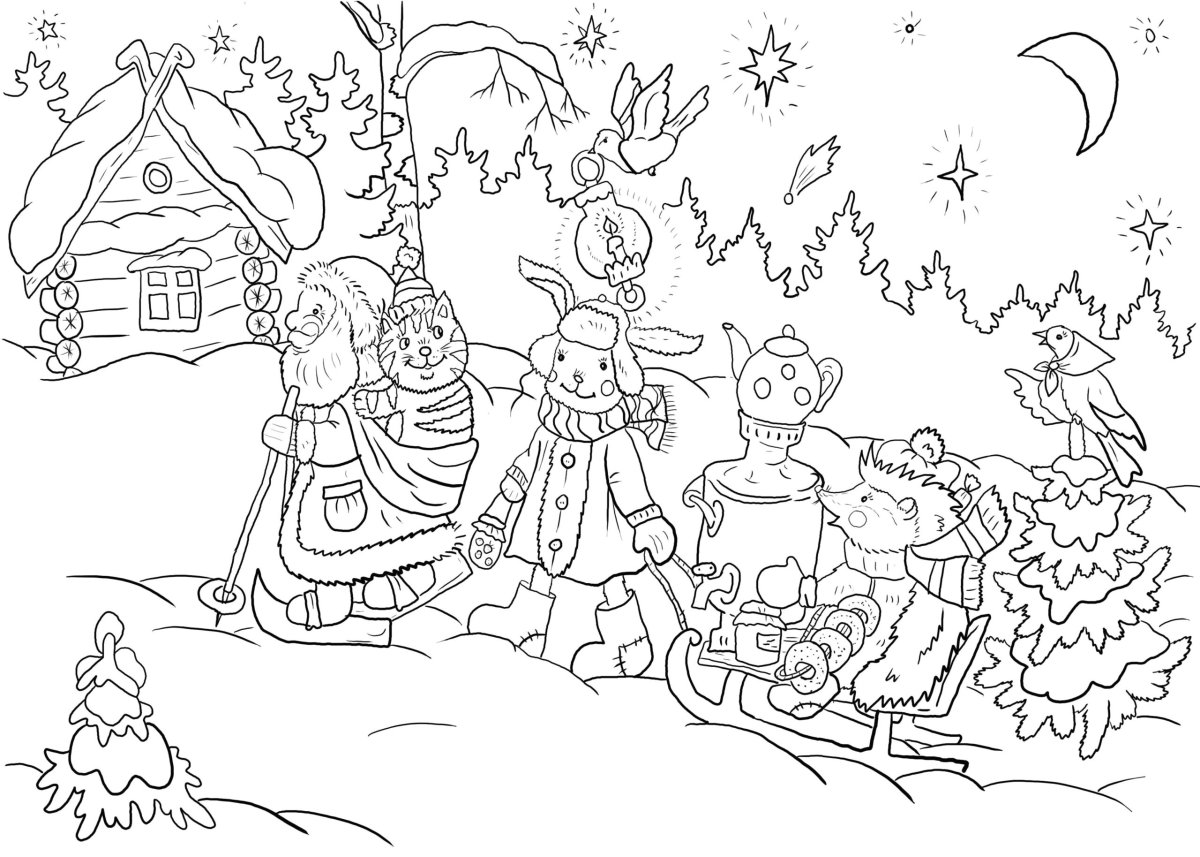 Раскраска. Новый год