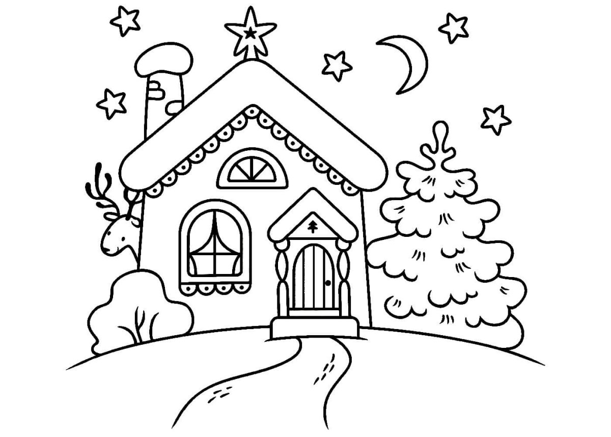 Раскраска новогодний праздник