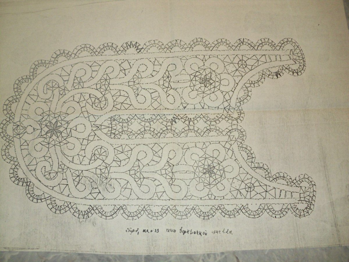 Вологодское кружево сколок салфетка