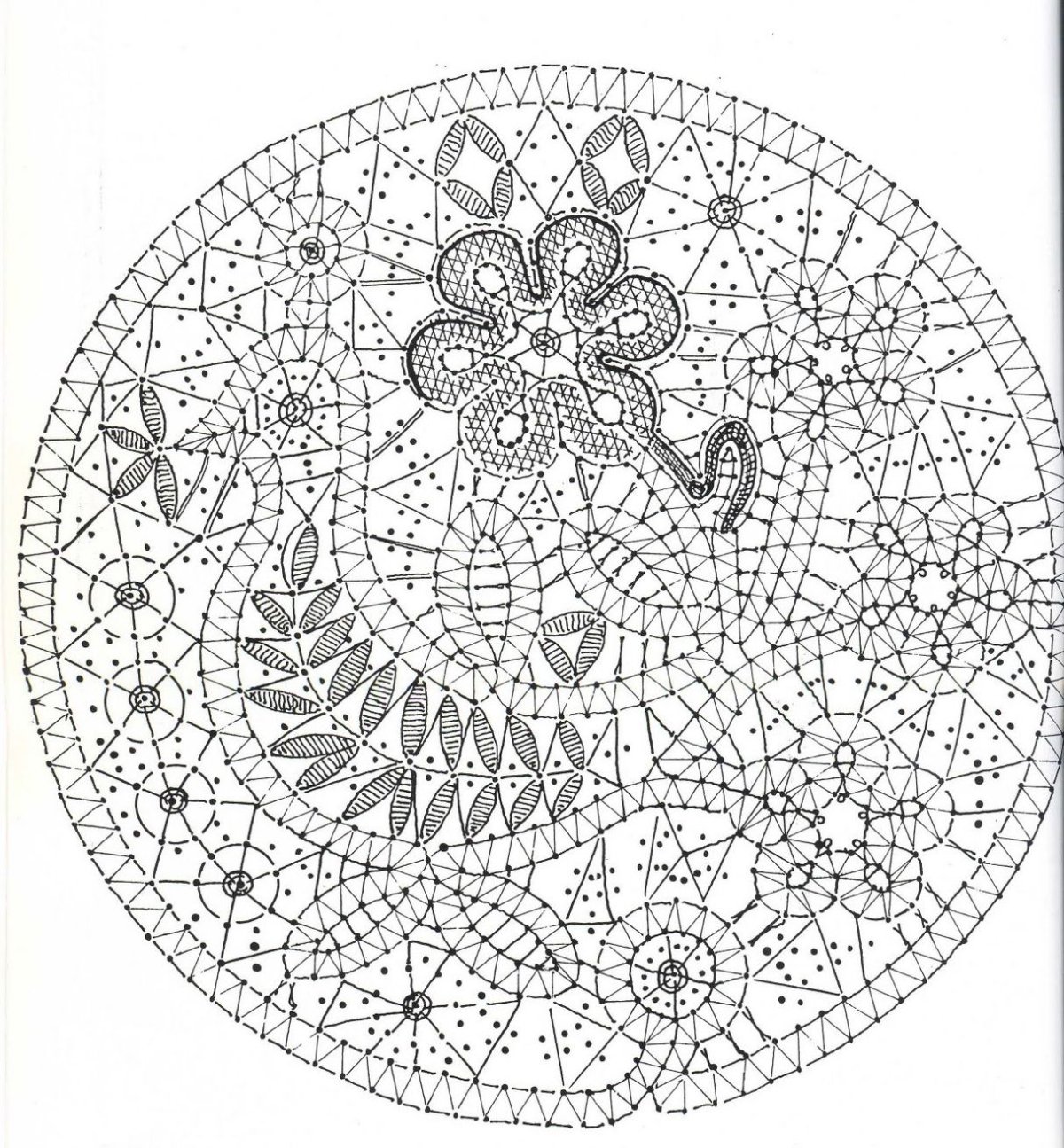 Вологодское кружево сколок салфетка