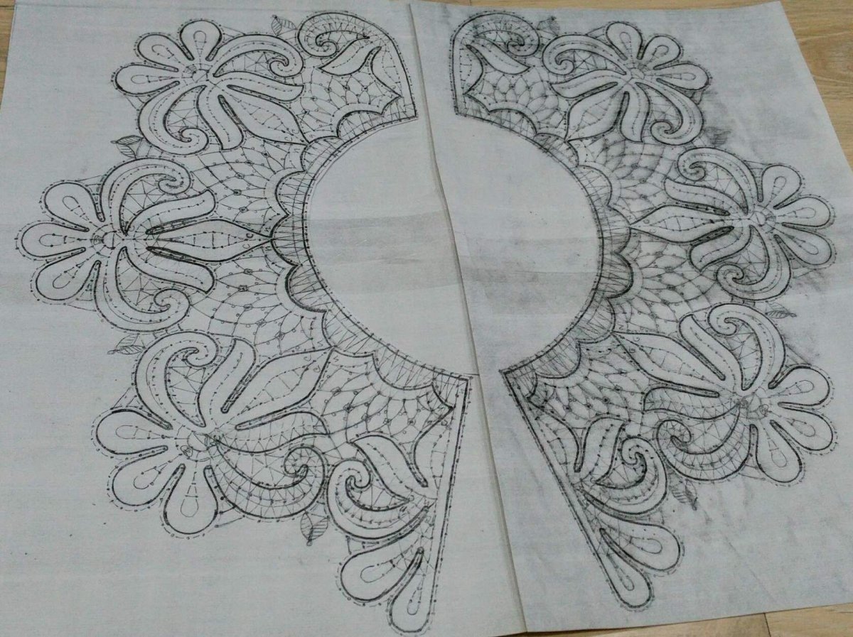 Сколок Елецкого кружева салфетка