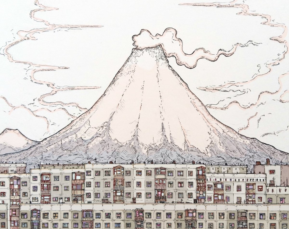 Вулкан контур