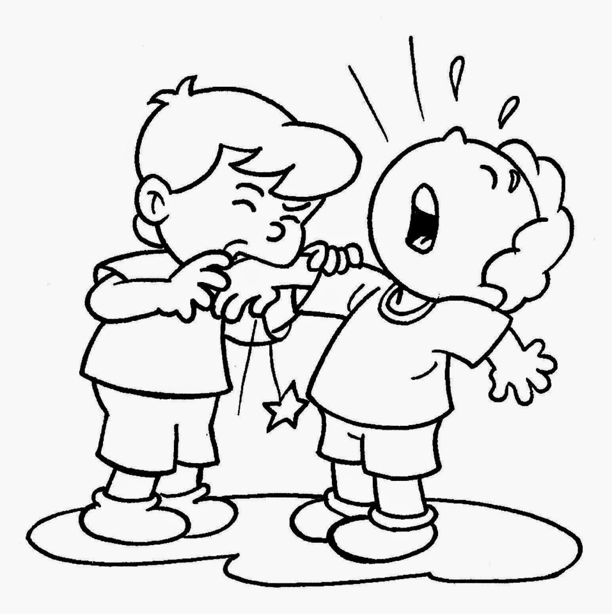 Ссора раскраска для детей