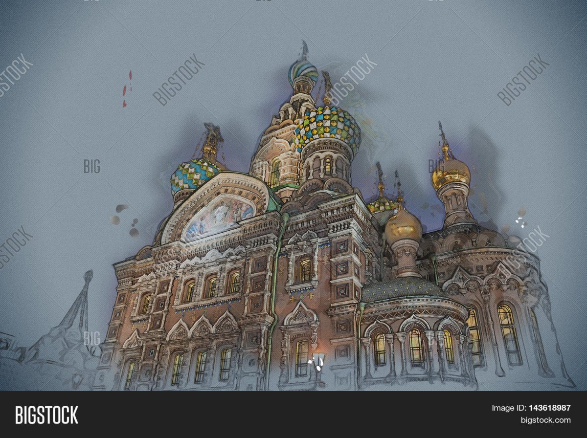 Спас на крови рисунок