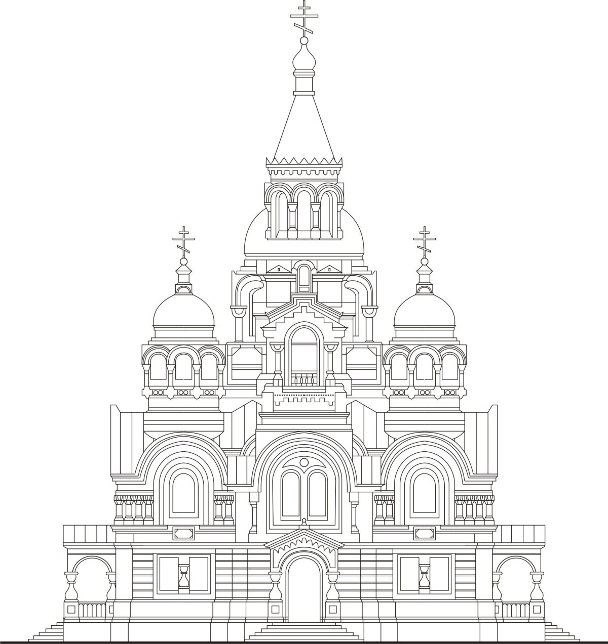 Храм Спаса-на-крови Санкт-Петербург чертёж