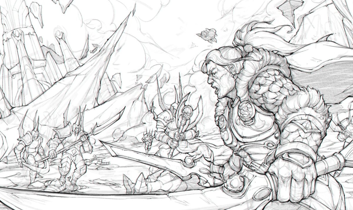 Раскраска варкрафт битва